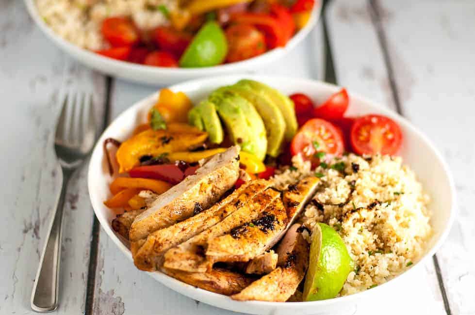 Chicken Fajita Bowl with Cauliflower Rice Flavour and Savour