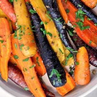 Roasted Carrots with Honey-Mustard Glaze