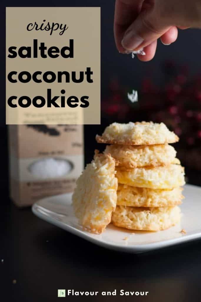 Image and text for Crispy Salted Coconut Cookies