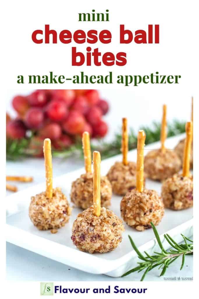 Image with text overlay Mini Cheese Ball Bites