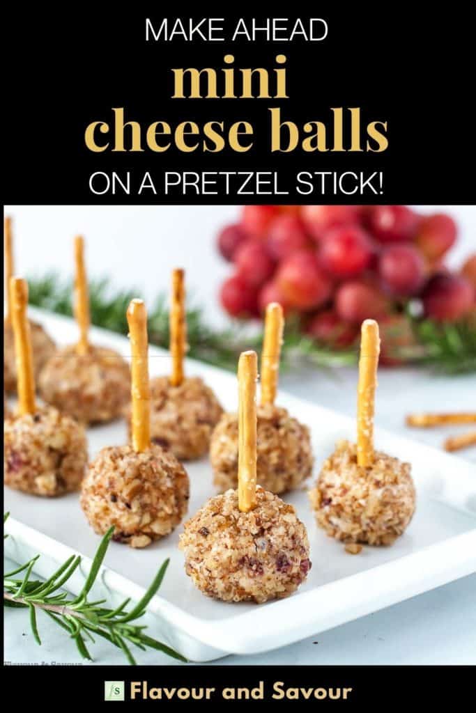 Pinterest Image for Mini Cheese Balls