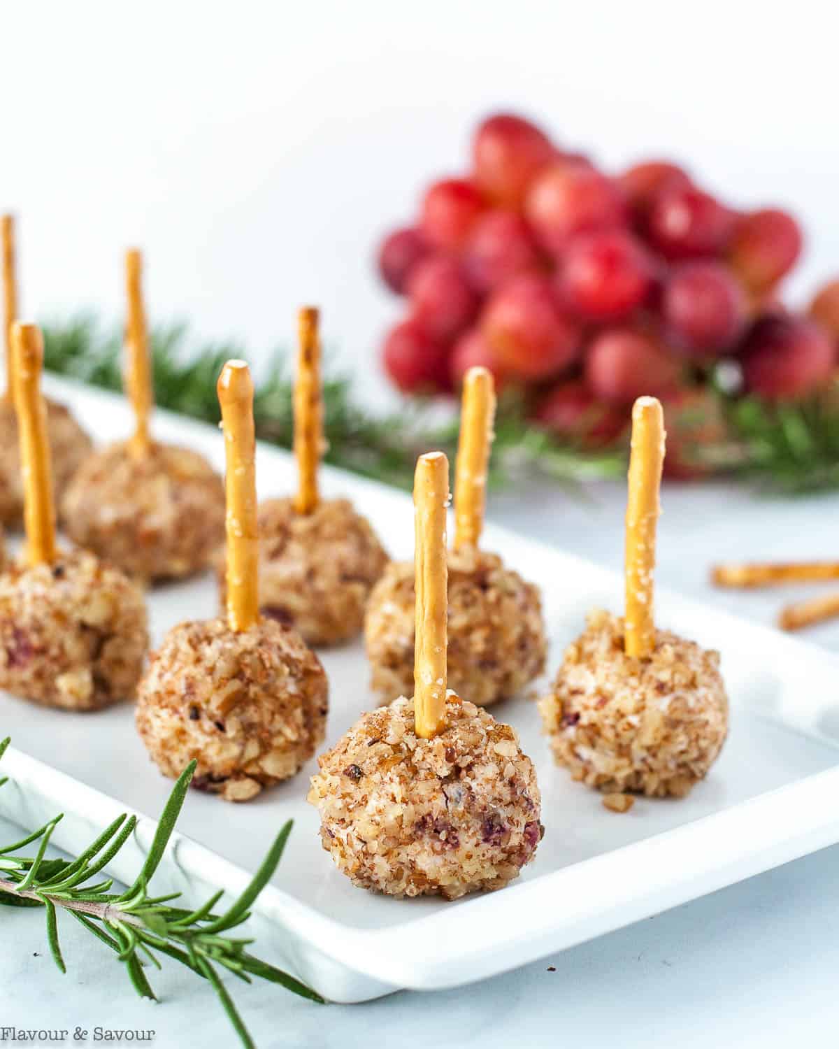 Mini Cheese Balls on a Stick-Fun Finger Food - Flavour and Savour