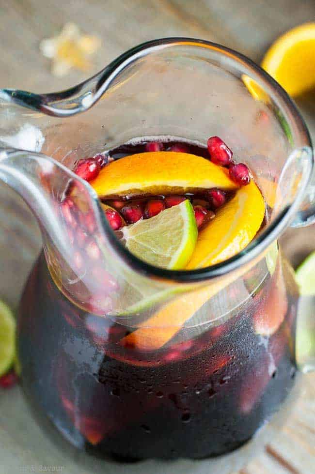 Red Wine Citrus Pomegranate Sangria Flavour and Savour