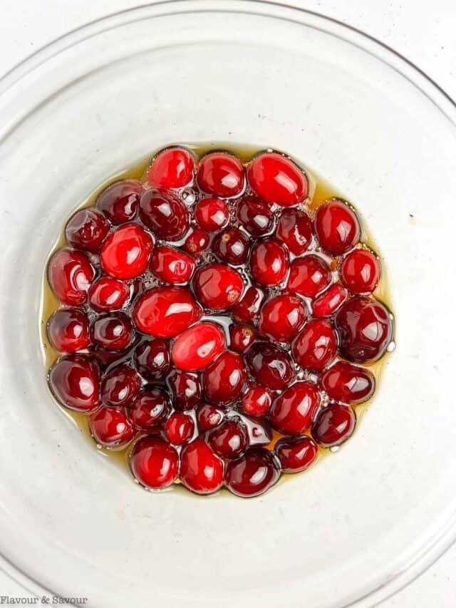 Sparkly Sugared Cranberries in Maple Syrup Flavour and Savour