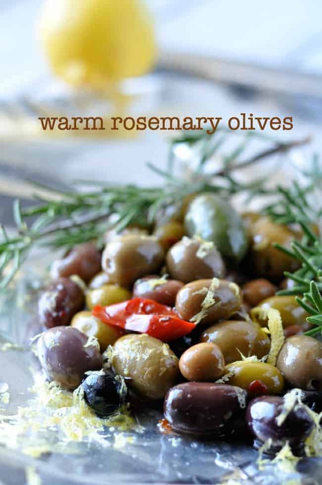 Warm Rosemary Olives with Lemon 