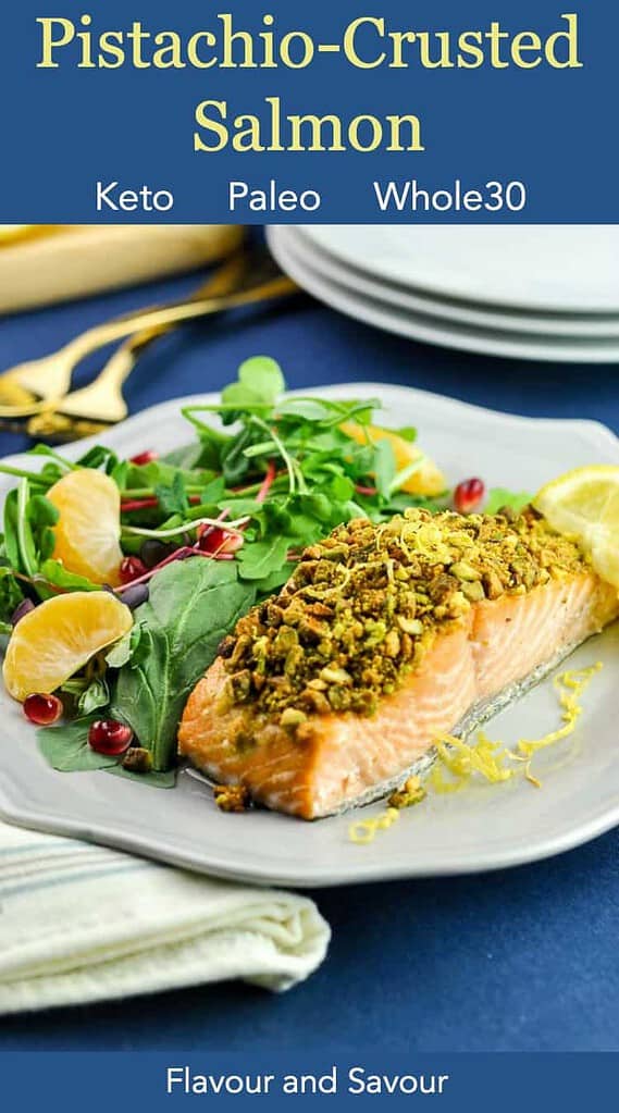 Pinterest pin 2 for Pistachio Crusted Salmon