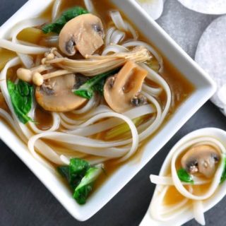 Miso Noodle Soup with Mushrooms