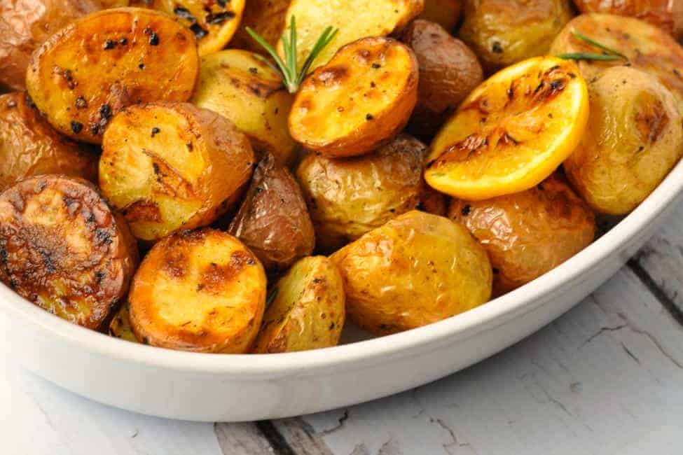 Close up view of Oven Roasted Potatoes