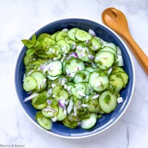 Cucumber Mint Salad with Thai dressing