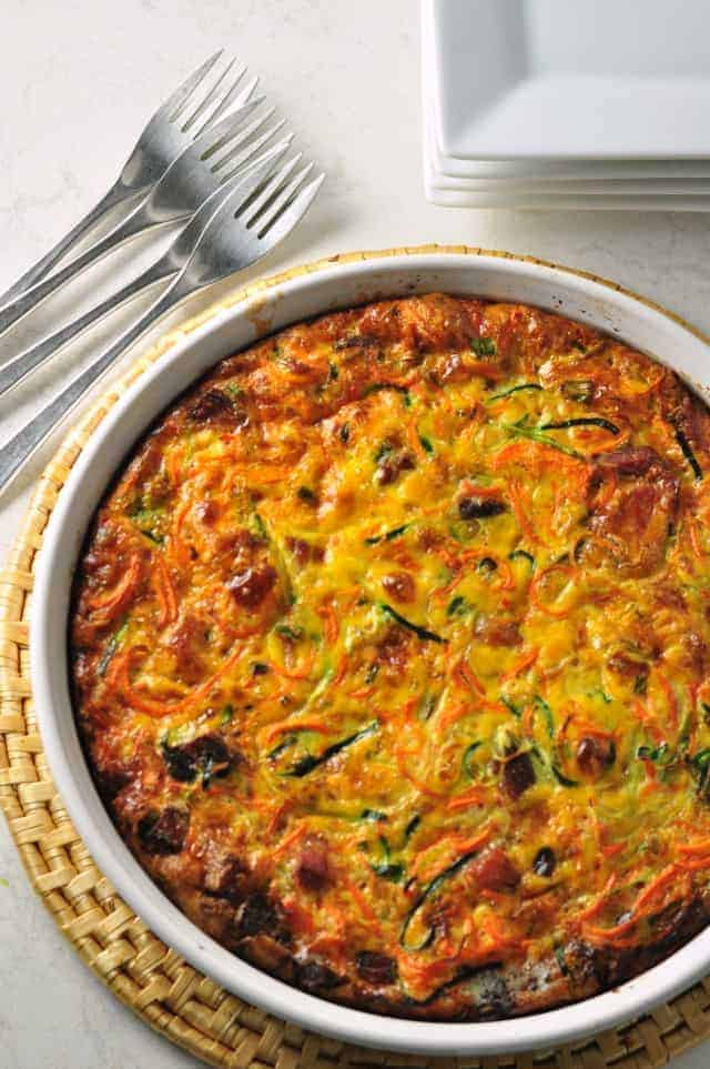 Paleo Zucchini Carrot Quiche - Flavour and Savour