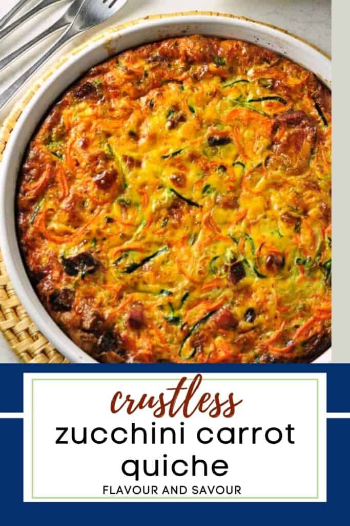 Text and image for Crustless Zucchini Carrot Quiche