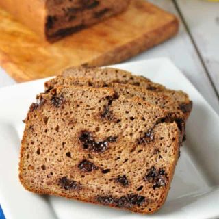 Paleo Chocolate Banana Bread. Moist and tender, rises beautifully! |www.flavourandsavour.com