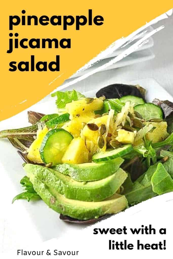 Pineapple Jicama Salad with text overlay