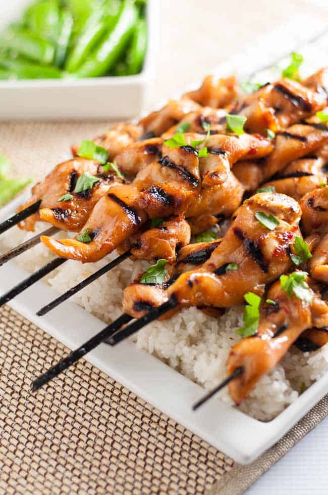 Easy Thai Chicken Skewers. Just marinate and grill! All my favourite Thai flavours. Paleo, too! |www.flavourandsavour.com