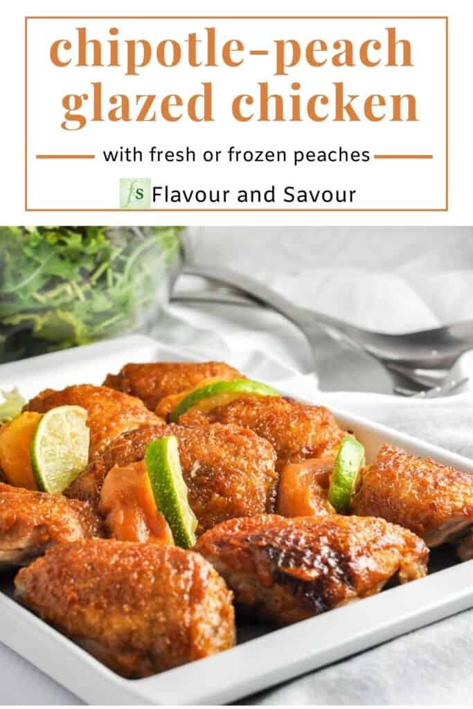 text and image for chipotle peach glazed chicken
