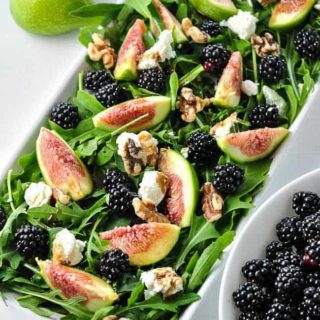Fresh Fig Arugula Salad with Blackberries