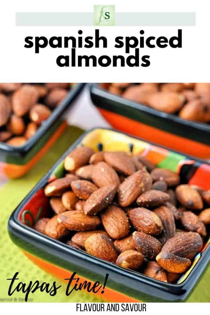 Image with text for Spanish Spiced Almonds