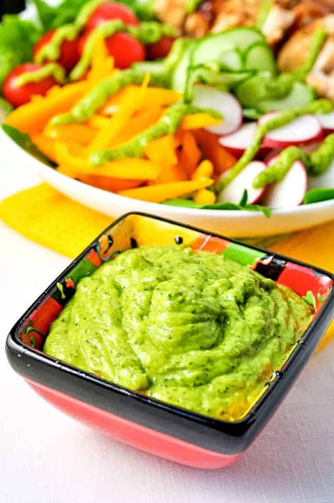 Dairy-Free Avocado Crema. A simple dip, dressing, or a topping for tacos. Super useful recipe.