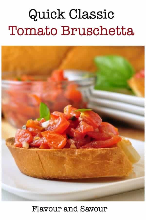 Quick Classic Tomato Bruschetta title