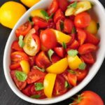 Rustic Tomato Salad with Fresh Basil |flavourandsavour.com