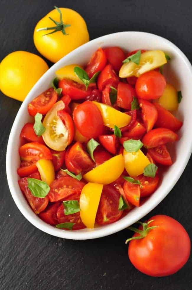 Rustic Tomato Salad with Fresh Basil