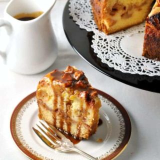 Apple Cake with Warm Salted Caramel Sauce from Flavour and Savour