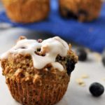 Heallthy Dairy-Free Blueberry Oatmeal Muffins with a dairy-free option from Flavour and Savour