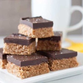 Grain-free, no-bake Chocolate Peanut Butter Squares from Flavour and Savour