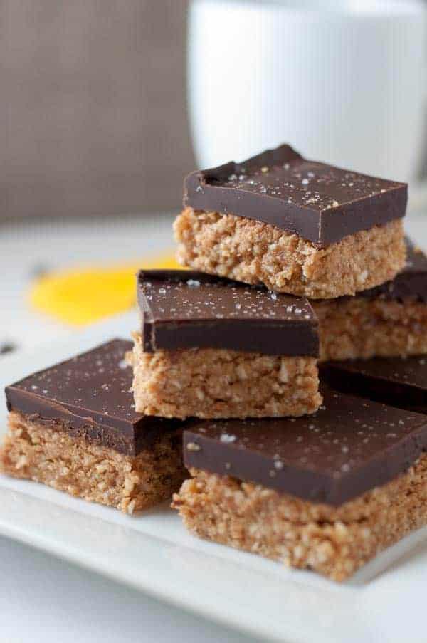 Grain-free, no-bake Chocolate Peanut Butter bars from Flavour and Savour