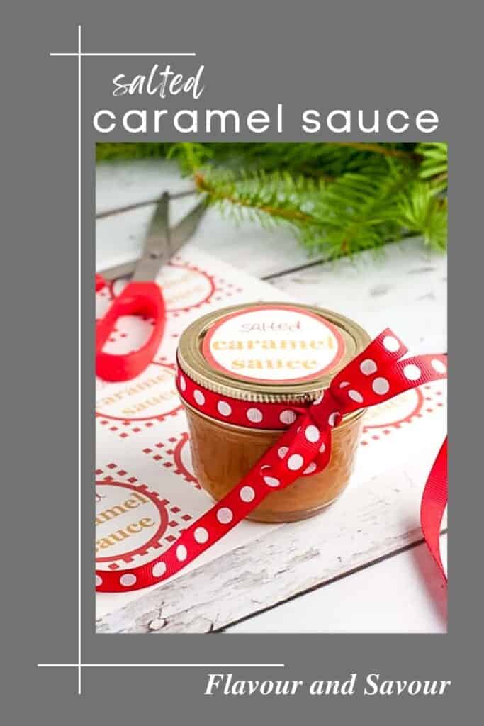 Image with text for Salted Caramel Sauce.