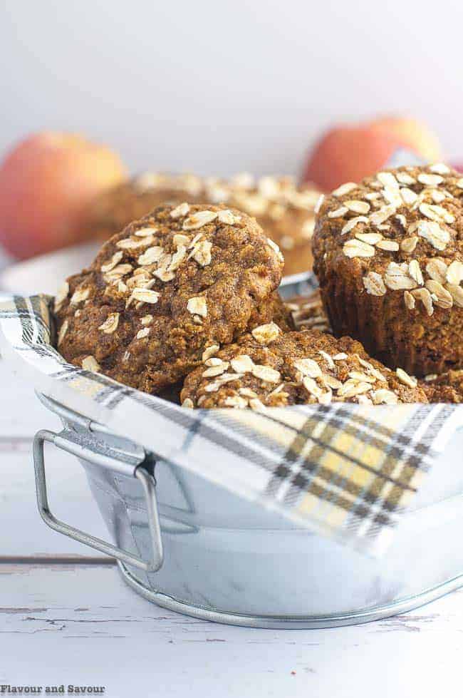 Grab and Go Apple Oatmeal Breakfast Muffins