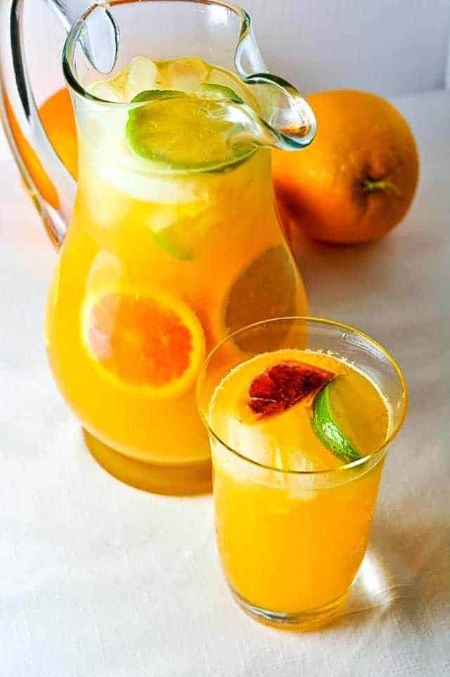 Citrus Sangria with Triple Sec. Easy to make fruity sangria made with oranges, lemons, blood oranges and lime. A crowd-pleaser! |www.flavourandsavour.com