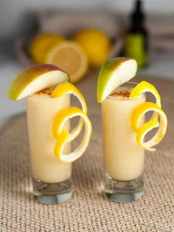 Oil of Oregano Wellness Shooter. Take at the first sign of a cold to boost your immune system. Lemon, ginger, cayenne with an apple chaser! Let's stay healthy. |www.flavoaurandsavour.com