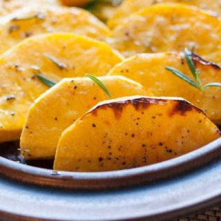 Roasted Butternut Squash with Fresh Rosemary, Honey and LIme. |www.flavourandsavour.com