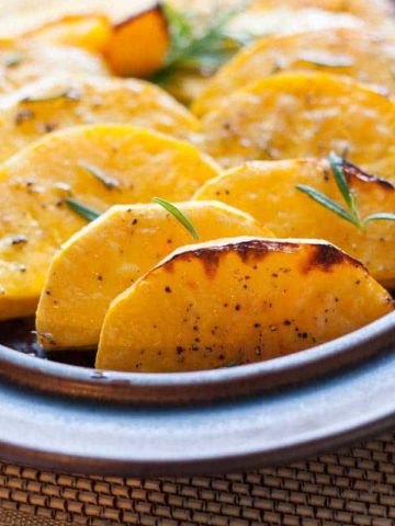 Roasted Butternut Squash with Fresh Rosemary, Honey and LIme. |www.flavourandsavour.com