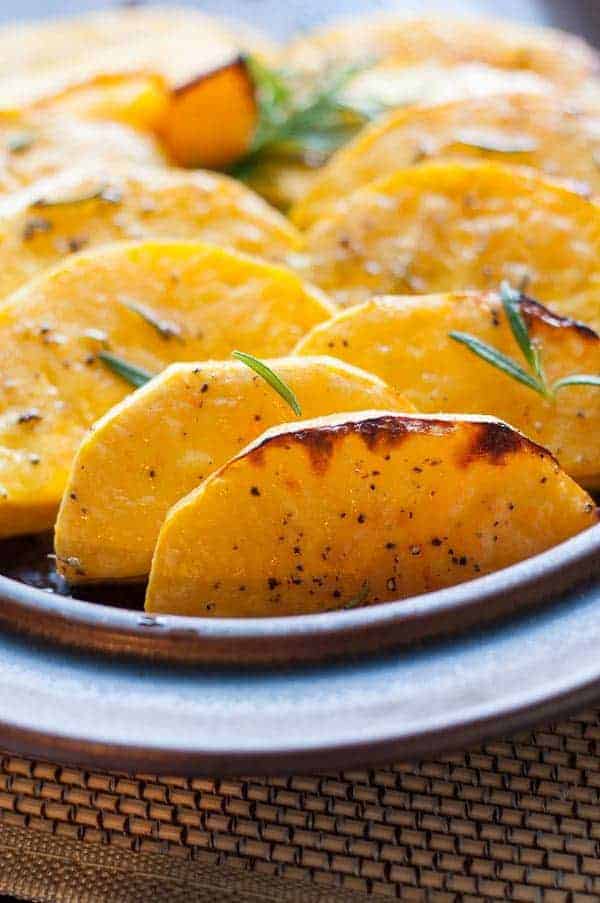 Roasted Butternut Squash with Fresh Rosemary, Honey and LIme. |www.flavourandsavour.com