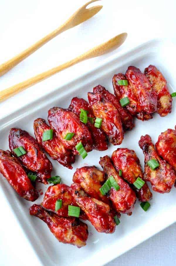 Cranberry Chili Glazed Chicken Wings. This recipe for ruby red Cranberry Glazed Chili Chicken Wings has only 3 ingredients! Sweet with a bit of a kick.