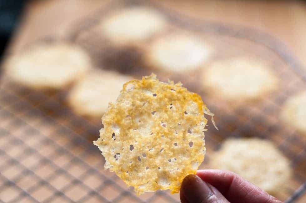 Easiest Ever Parmesan Crisps. One ingredient. Two steps. Delicious cheesy crisps that everyone loves.