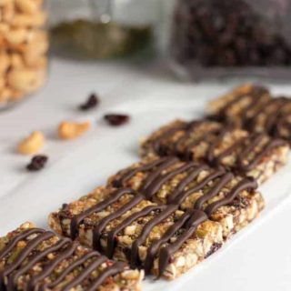 Healthy Paleo Cashew Cherry Snack Bars
