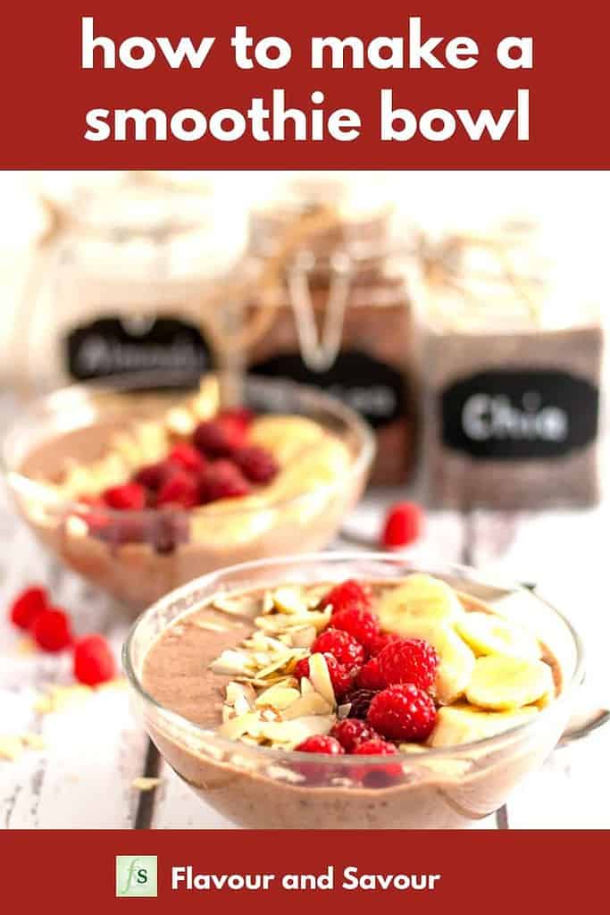 Pinterest Pin for How to Make a Smoothie Bowl