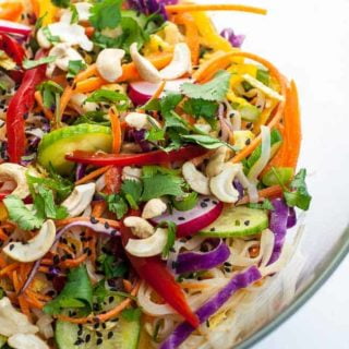 Crunchy Thai Noodle Salad in a serving bowl