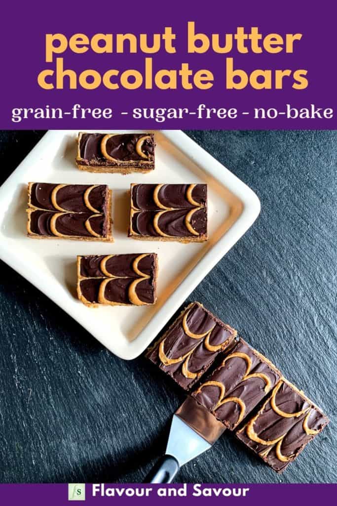 Image and text Peanut Butter Chocolate Swirl Bars