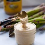 Simple Lemon Tahini dressing. This is a versatile sauce, great on on grilled vegetables like asparagus, broccoli, or cauliflower. Also great on potato salad!