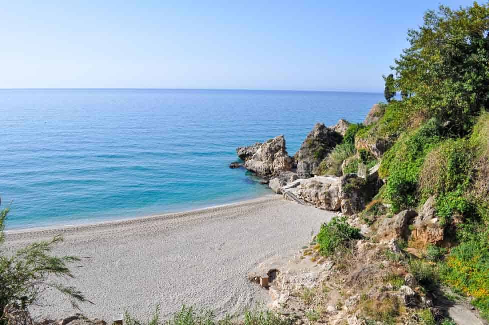 Beach near Nerja, Spain on the Costa del Sol