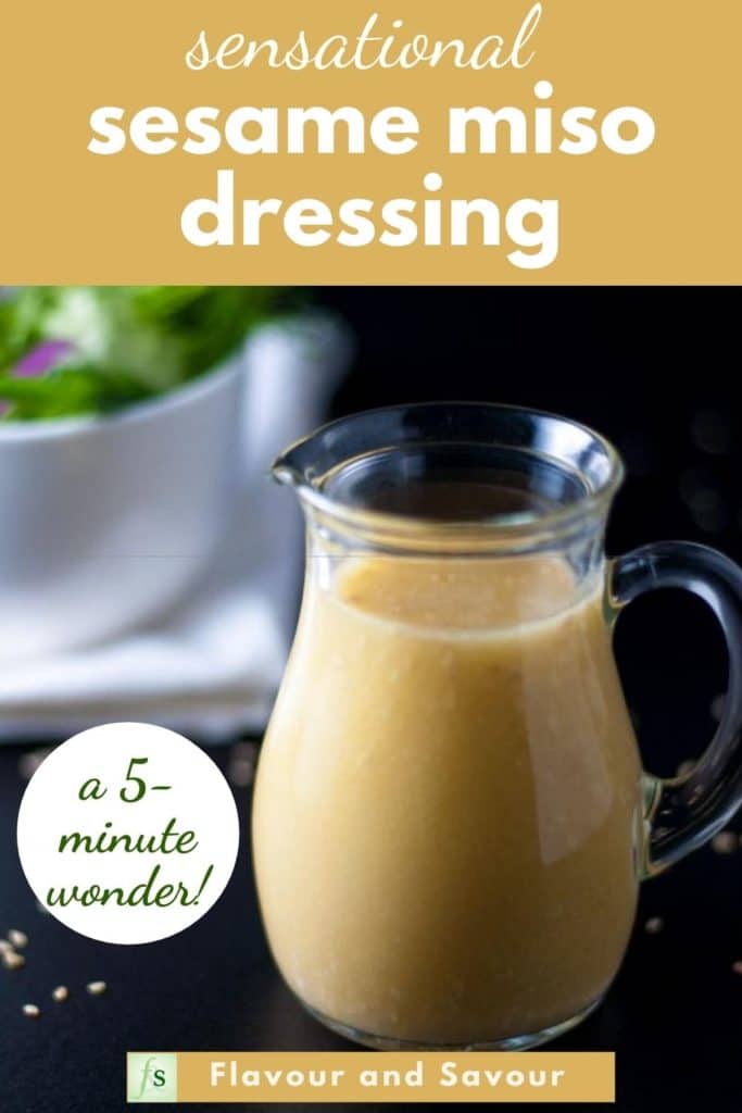 Pinterest pin for Sesame Dressing