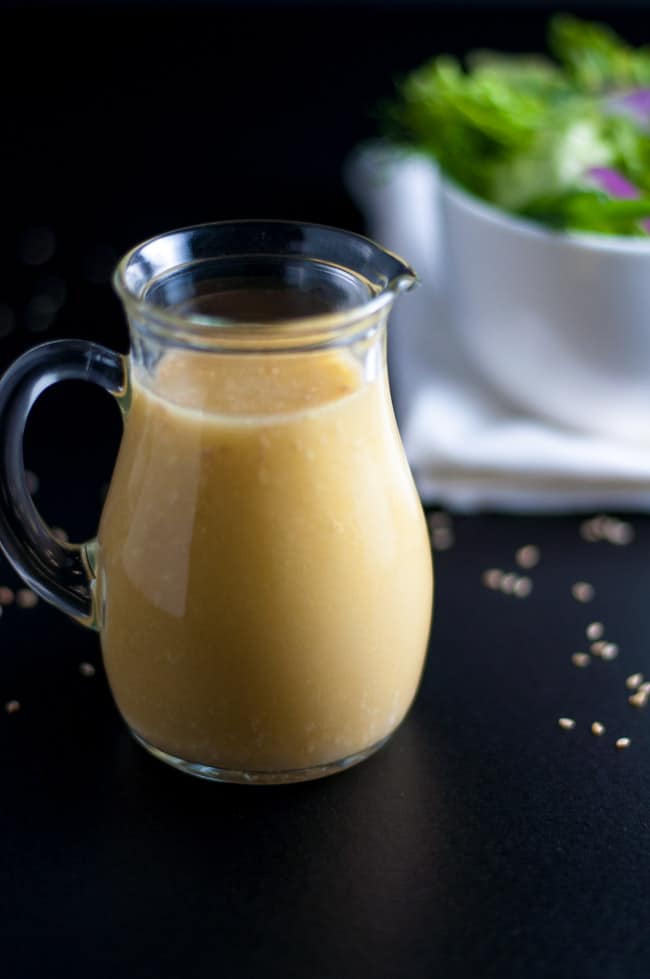 Sesame Miso Vinaigrette and Marinade. This is a sensational dressing made with sesame oil, white miso, rice vinegar and honey. Great as a salad dressing or as a marinade for chicken.