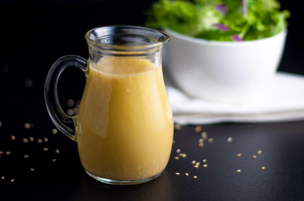 Sesame Miso Vinaigrette and Marinade. This is a sensational dressing made with sesame oil, white miso, rice vinegar and honey. Great as a salad dressing or as a marinade for chicken.