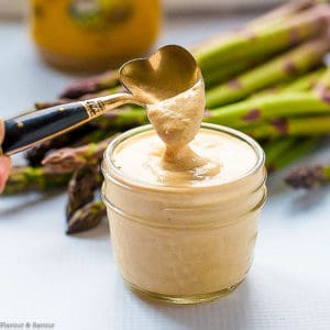 A spoonful of Simple Lemon Tahini Sauce