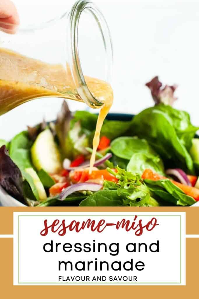 Image with text overlay for Sesame Miso Vinaigrette