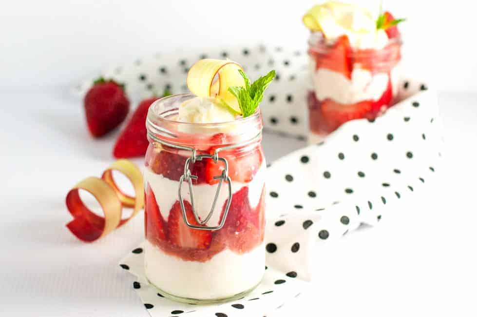 Skinny Strawberry Rhubarb Parfait - Easy Rhubarb Desserts